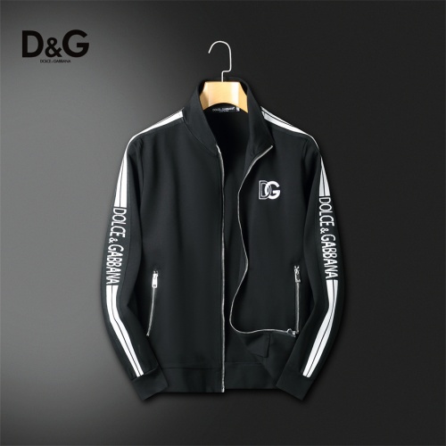 Replica Dolce & Gabbana D&G Tracksuits Long Sleeved For Men #1241487 $85.00 USD for Wholesale