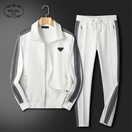 Prada Tracksuits Long Sleeved For Men #1241523 $85.00 USD, Wholesale Replica Prada Tracksuits