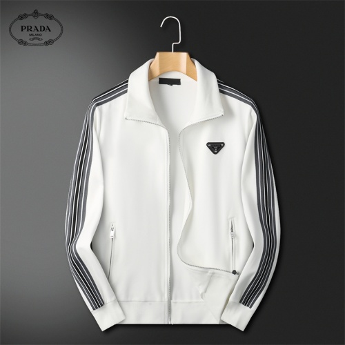 Replica Prada Tracksuits Long Sleeved For Men #1241523 $85.00 USD for Wholesale