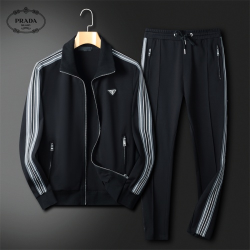 Prada Tracksuits Long Sleeved For Men #1241524 $85.00 USD, Wholesale Replica Prada Tracksuits