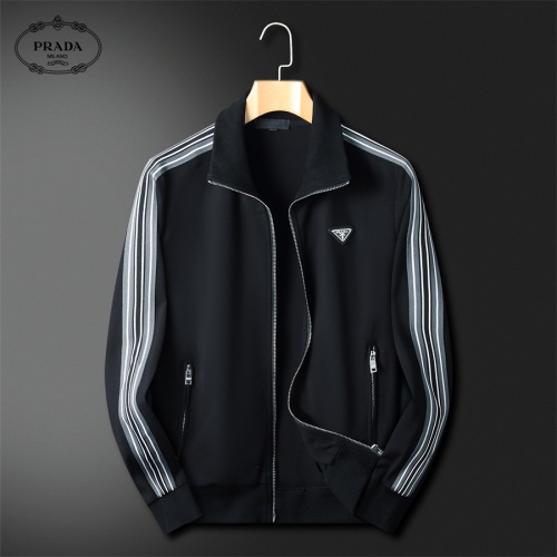 Replica Prada Tracksuits Long Sleeved For Men #1241524 $85.00 USD for Wholesale