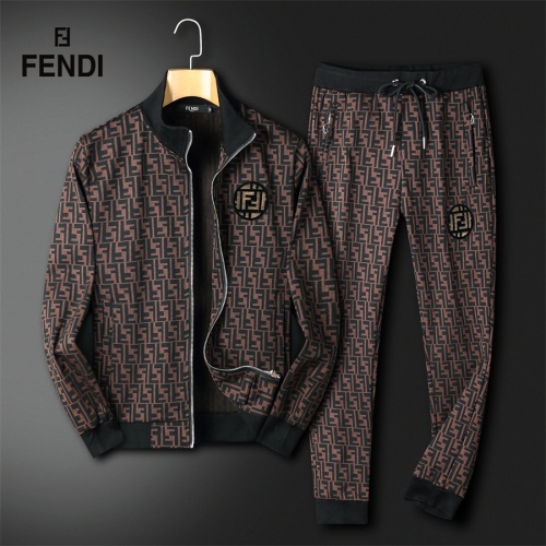 Fendi Tracksuits Long Sleeved For Men #1241531 $85.00 USD, Wholesale Replica Fendi Tracksuits