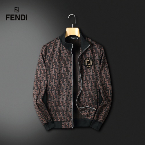 Replica Fendi Tracksuits Long Sleeved For Men #1241531 $85.00 USD for Wholesale