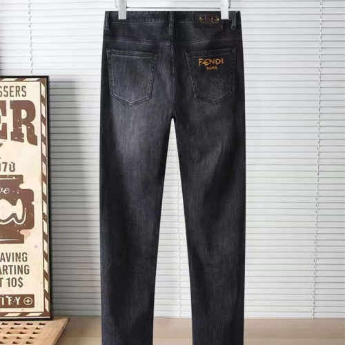 Replica Fendi Jeans For Men #1241878 $45.00 USD for Wholesale