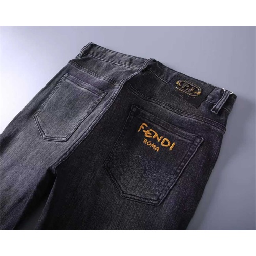 Replica Fendi Jeans For Men #1241878 $45.00 USD for Wholesale