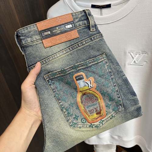 Louis Vuitton LV Jeans For Men #1242059 $72.00 USD, Wholesale Replica Louis Vuitton LV Jeans