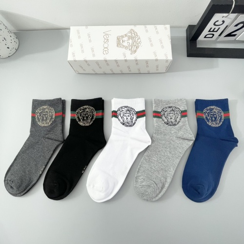 Versace Socks For Men #1242071 $27.00 USD, Wholesale Replica Versace Socks