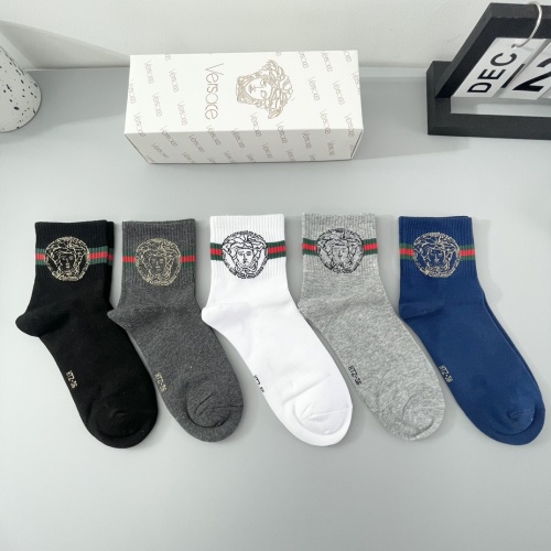 Replica Versace Socks For Men #1242071 $27.00 USD for Wholesale