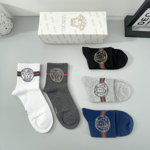 Replica Versace Socks For Men #1242071 $27.00 USD for Wholesale