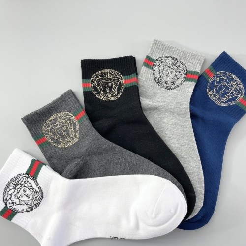 Replica Versace Socks For Men #1242071 $27.00 USD for Wholesale