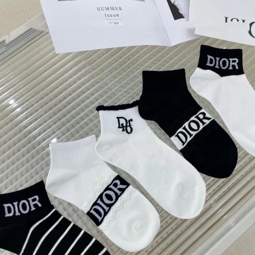 Replica Christian Dior Socks For Unisex #1242084 $27.00 USD for Wholesale