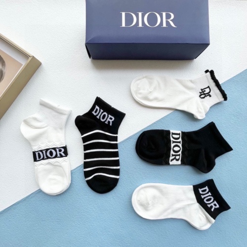 Replica Christian Dior Socks For Unisex #1242084 $27.00 USD for Wholesale