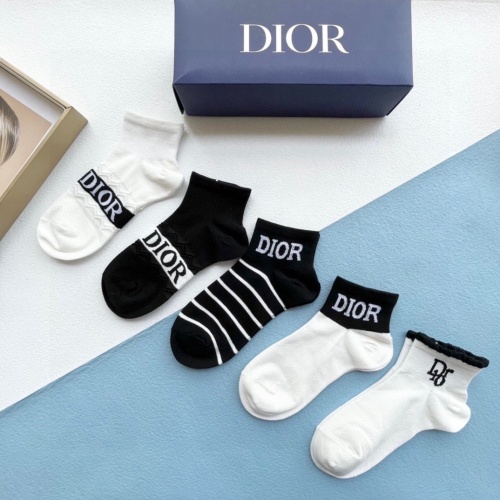 Replica Christian Dior Socks For Unisex #1242084 $27.00 USD for Wholesale