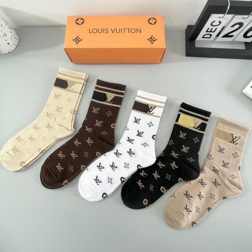 Replica Louis Vuitton LV Socks #1242159 $29.00 USD for Wholesale