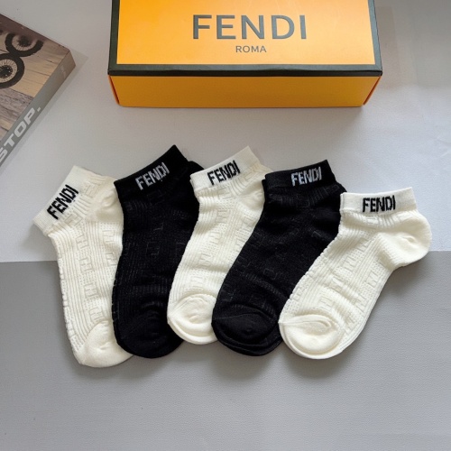 Replica Fendi Socks #1242174 $27.00 USD for Wholesale