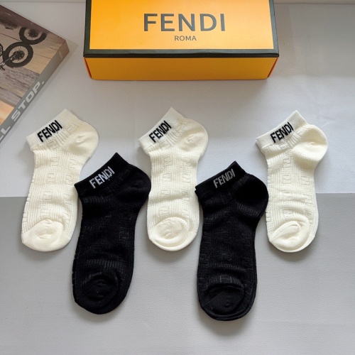 Replica Fendi Socks #1242174 $27.00 USD for Wholesale