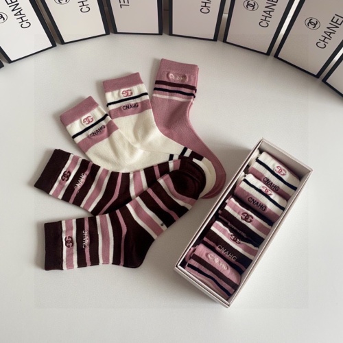 Replica Chanel Socks #1242235 $29.00 USD for Wholesale