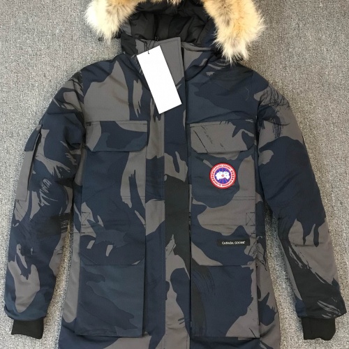 Canada Goose Down Feather Coat Long Sleeved For Women #1242252 $195.00 USD, Wholesale Replica Canada Goose Down Feather Coat