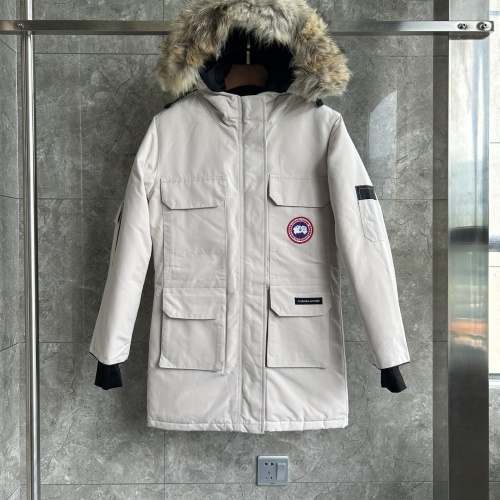 Canada Goose Down Feather Coat Long Sleeved For Women #1242253 $195.00 USD, Wholesale Replica Canada Goose Down Feather Coat