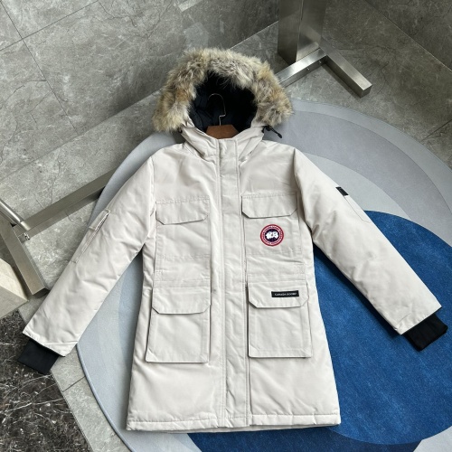 Replica Canada Goose Down Feather Coat Long Sleeved For Women #1242253 $195.00 USD for Wholesale