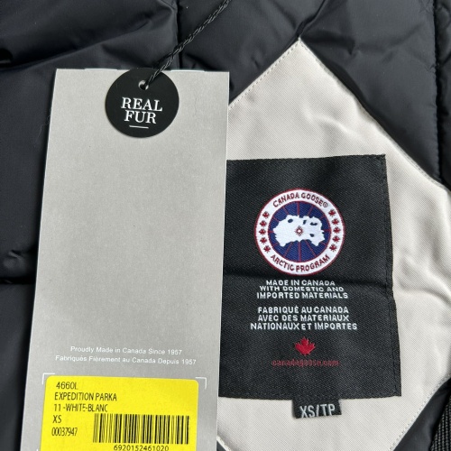 Replica Canada Goose Down Feather Coat Long Sleeved For Women #1242253 $195.00 USD for Wholesale