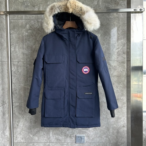 Canada Goose Down Feather Coat Long Sleeved For Women #1242254 $195.00 USD, Wholesale Replica Canada Goose Down Feather Coat