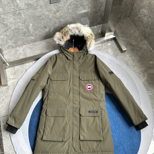 Replica Canada Goose Down Feather Coat Long Sleeved For Women #1242256 $195.00 USD for Wholesale