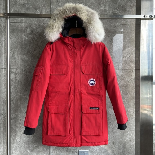 Canada Goose Down Feather Coat Long Sleeved For Women #1242262 $195.00 USD, Wholesale Replica Canada Goose Down Feather Coat