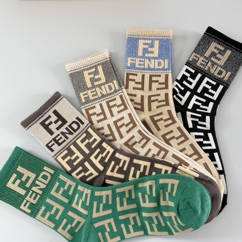 Replica Fendi Socks #1242272 $29.00 USD for Wholesale