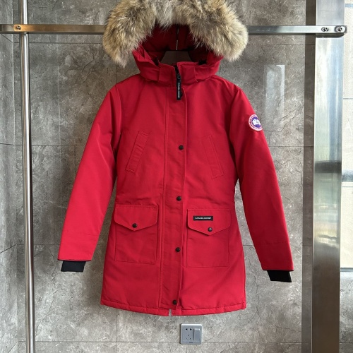 Canada Goose Down Feather Coat Long Sleeved For Women #1242274 $212.00 USD, Wholesale Replica Canada Goose Down Feather Coat