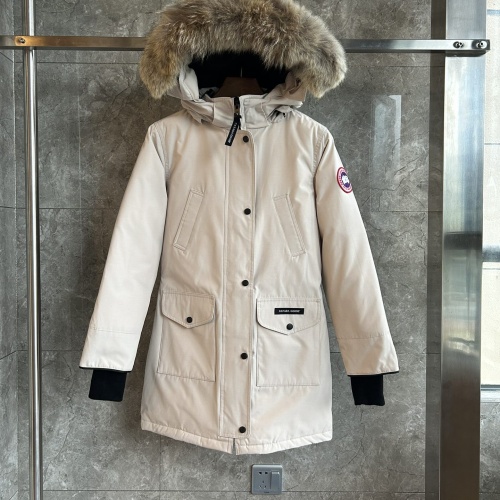 Canada Goose Down Feather Coat Long Sleeved For Women #1242275 $212.00 USD, Wholesale Replica Canada Goose Down Feather Coat