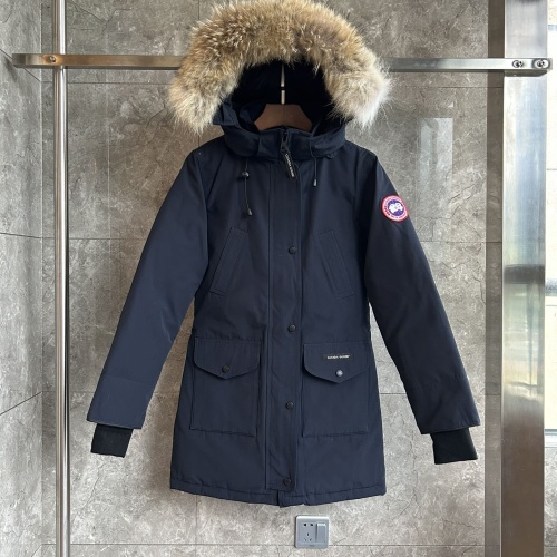 Canada Goose Down Feather Coat Long Sleeved For Women #1242277 $212.00 USD, Wholesale Replica Canada Goose Down Feather Coat