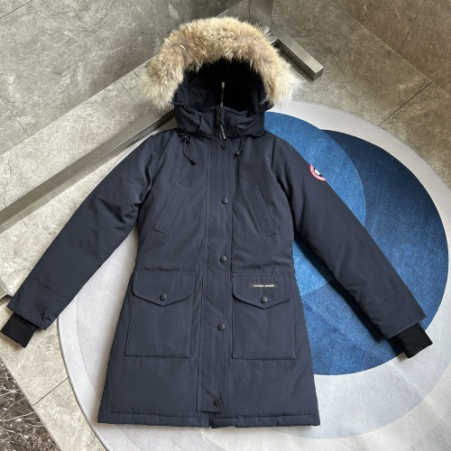 Replica Canada Goose Down Feather Coat Long Sleeved For Women #1242277 $212.00 USD for Wholesale