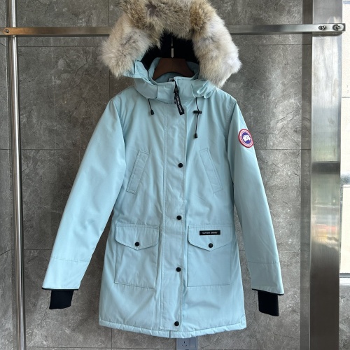 Canada Goose Down Feather Coat Long Sleeved For Women #1242278 $212.00 USD, Wholesale Replica Canada Goose Down Feather Coat