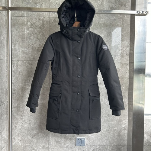 Canada Goose Down Feather Coat Long Sleeved For Women #1242282 $205.00 USD, Wholesale Replica Canada Goose Down Feather Coat