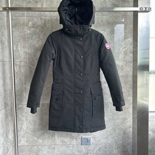 Canada Goose Down Feather Coat Long Sleeved For Women #1242283 $205.00 USD, Wholesale Replica Canada Goose Down Feather Coat