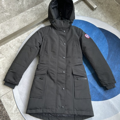 Replica Canada Goose Down Feather Coat Long Sleeved For Women #1242283 $205.00 USD for Wholesale