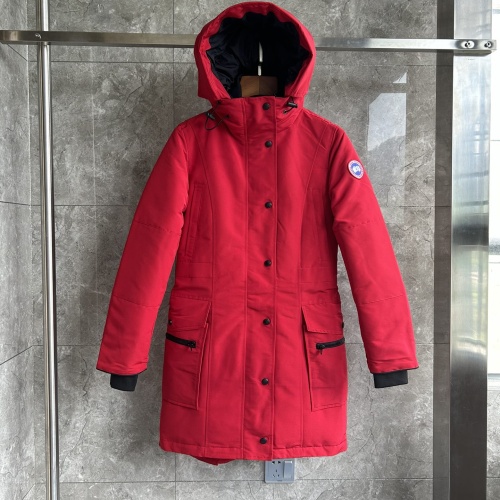 Canada Goose Down Feather Coat Long Sleeved For Women #1242284 $205.00 USD, Wholesale Replica Canada Goose Down Feather Coat