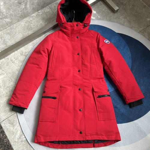 Replica Canada Goose Down Feather Coat Long Sleeved For Women #1242284 $205.00 USD for Wholesale