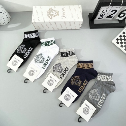 Replica Versace Socks For Men #1242293 $27.00 USD for Wholesale