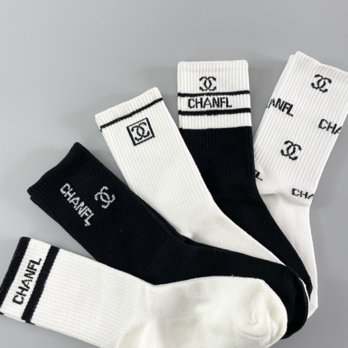 Replica Chanel Socks For Women #1242314 $29.00 USD for Wholesale