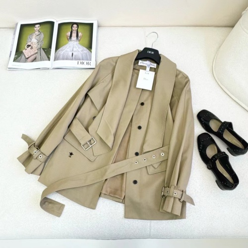 Replica Christian Dior Coat Long Sleeved For Women #1242606 $105.00 USD for Wholesale