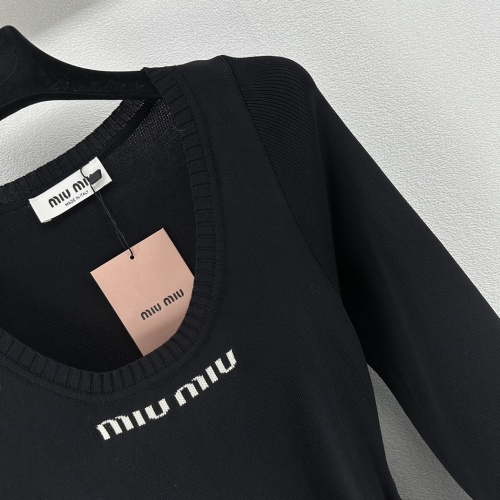 Replica MIU MIU Dresses Long Sleeved For Women #1242698 $92.00 USD for Wholesale