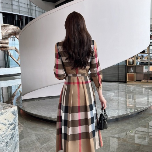 Replica Burberry Dresses Long Sleeved For Women #1242722 $115.00 USD for Wholesale