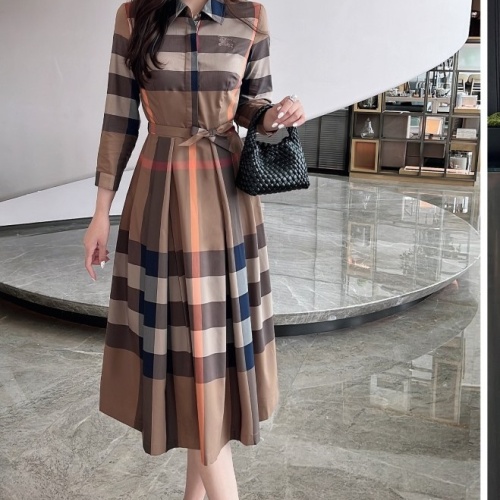 Burberry Dresses Long Sleeved For Women #1242724 $122.00 USD, Wholesale Replica Burberry Dresses