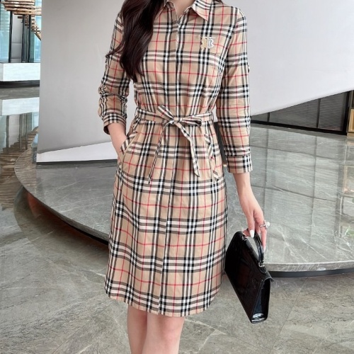 Burberry Dresses Long Sleeved For Women #1242730 $115.00 USD, Wholesale Replica Burberry Dresses