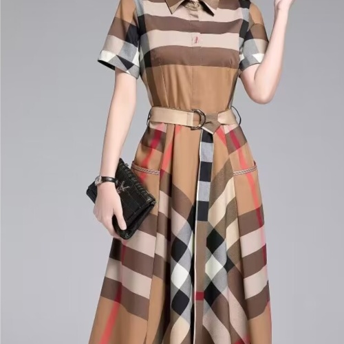 Burberry Dresses Short Sleeved For Women #1242743 $100.00 USD, Wholesale Replica Burberry Dresses