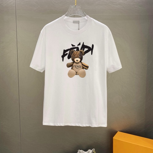 Fendi T-Shirts Short Sleeved For Unisex #1242878 $25.00 USD, Wholesale Replica Fendi T-Shirts