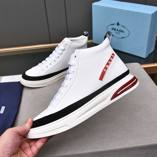 Replica Prada High Top Shoes For Men #1242912 $82.00 USD for Wholesale