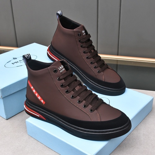 Prada High Top Shoes For Men #1242914 $82.00 USD, Wholesale Replica Prada High Top Shoes